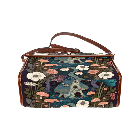 Daisies and Poppies Canvas Satchel Bag - Crystallized Collective