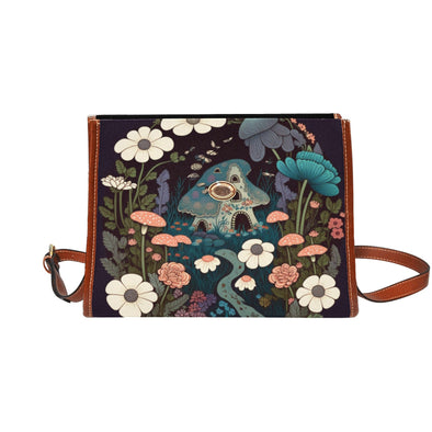 Daisies and Poppies Canvas Satchel Bag - Crystallized Collective