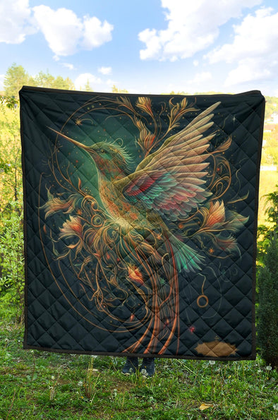Devine Hummingbird Premium Quilt - Crystallized Collective