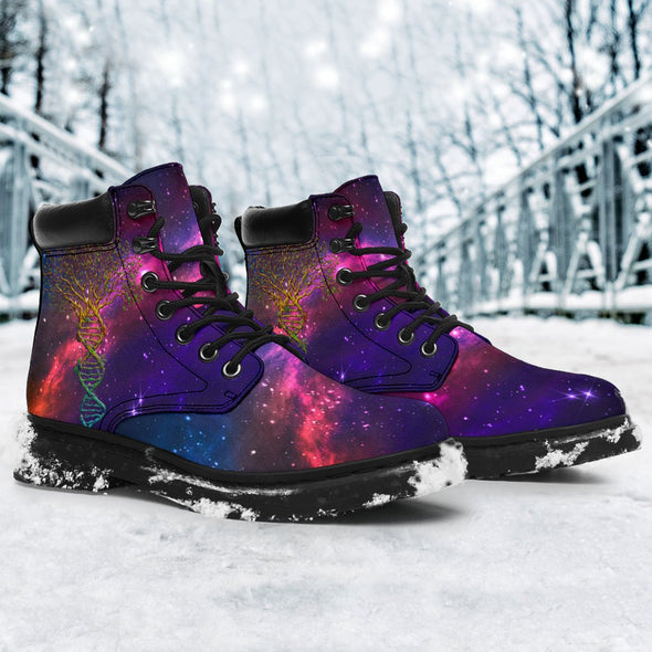 DNA Tree of Life Suede Galaxy Boots - Crystallized Collective