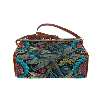 Dragonflies in the wild Canvas Satchel Bag - Crystallized Collective