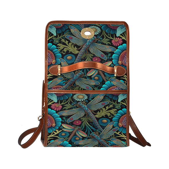 Dragonflies in the wild Canvas Satchel Bag - Crystallized Collective