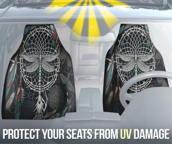 Dragonfly and Dreamcatcher Car Seat Cover - Crystallized Collective