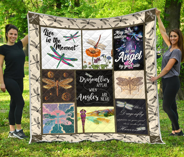 Dragonfly Angels Premium Quilt - Crystallized Collective