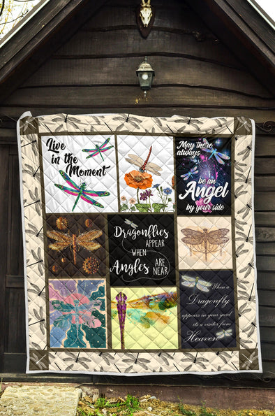 Dragonfly Angels Premium Quilt - Crystallized Collective
