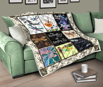 Dragonfly Angels Premium Quilt - Crystallized Collective