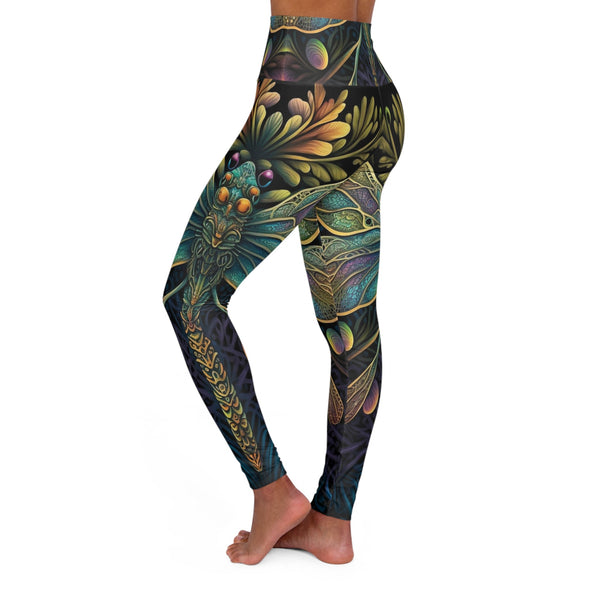 Dragonfly Dreams: Psychedelic High Waist Yoga Legging - Crystallized Collective