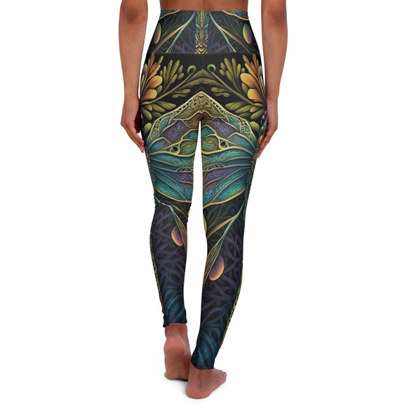 Dragonfly Dreams: Psychedelic High Waist Yoga Legging - Crystallized Collective