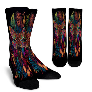 Dragonfly Flower Socks - Crystallized Collective