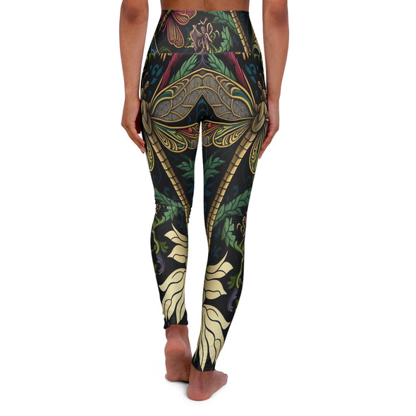 Dragonfly Wonderland Dreams: Psychedelic Yoga Leggings for Serene Souls - Crystallized Collective