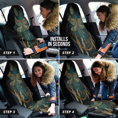 Dreamcatcher Dragonfly Car Seat Cover - Crystallized Collective