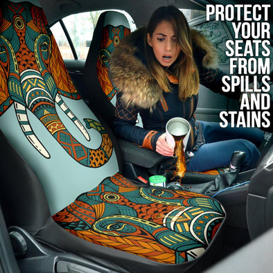 Elephant Mandala 2 Boho Car Seat Covers - Crystallized Collective