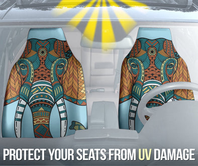 Elephant Mandala 2 Boho Car Seat Covers - Crystallized Collective