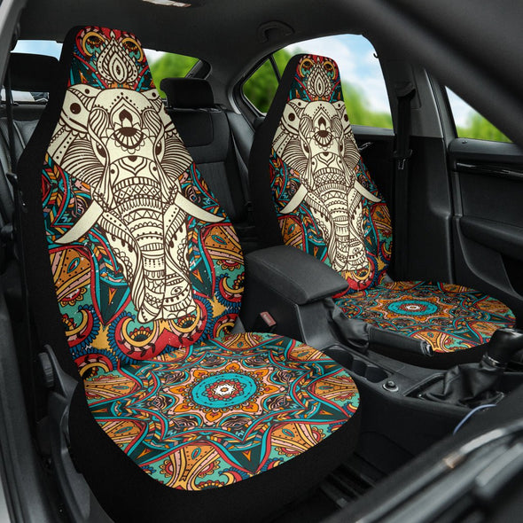 Elephant Mandala Boho Car Seat Covers - Crystallized Collective