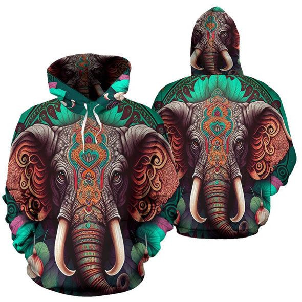 Elephant Mandala Hoodie - Crystallized Collective