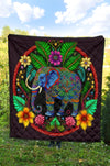 Elephant Mandala Premium Quilt - Crystallized Collective