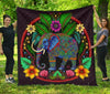 Elephant Mandala Premium Quilt - Crystallized Collective