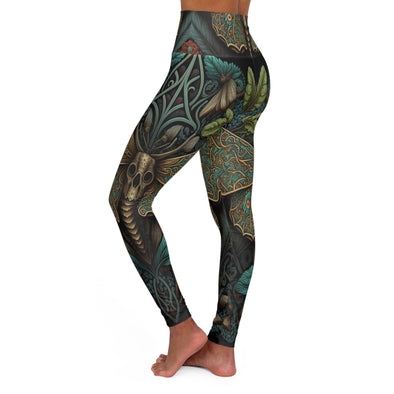 Enchanting Moth High Waist Yoga Leggings - Crystallized Collective