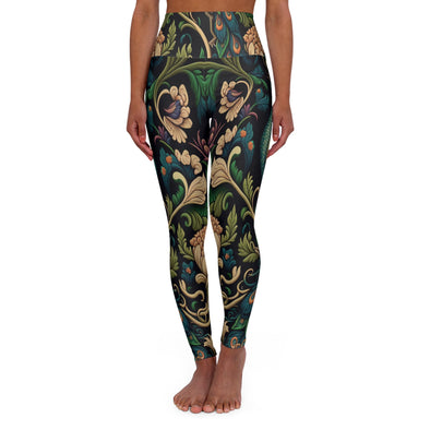 Enchanting Peacock: Mesmerizing High-Waist Yoga Legging - Crystallized Collective