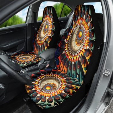 Escher Ornate Sun and Moon Car Seat Covers - Crystallized Collective