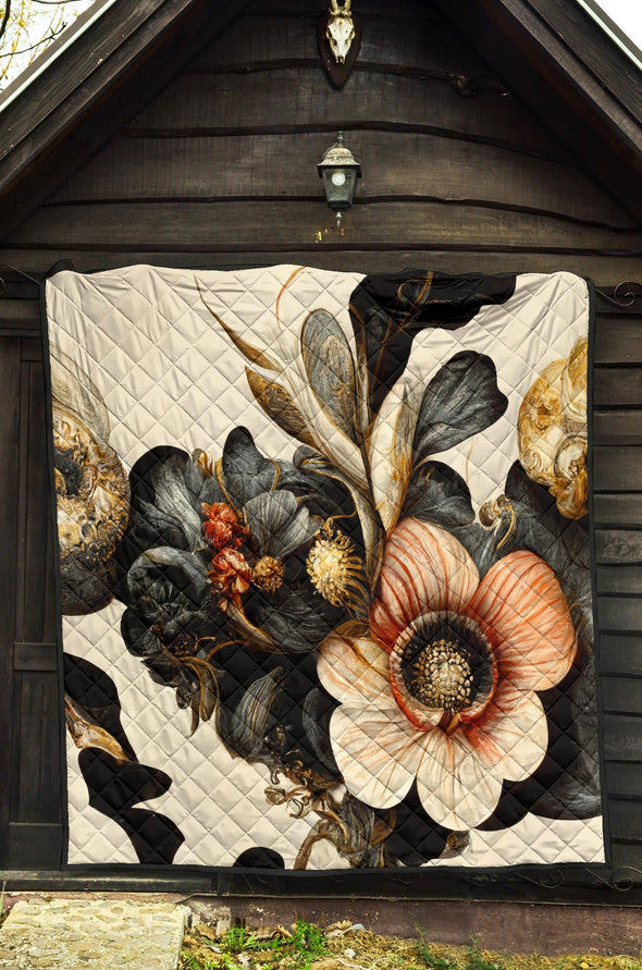 Floral Art 2 Premium Quilt - Crystallized Collective