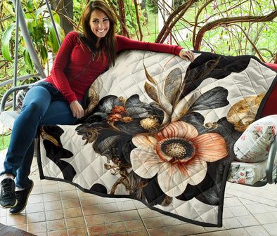 Floral Art 2 Premium Quilt - Crystallized Collective