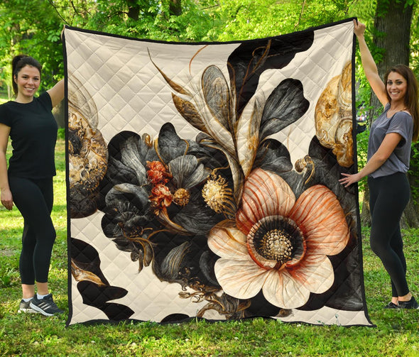 Floral Art 2 Premium Quilt - Crystallized Collective