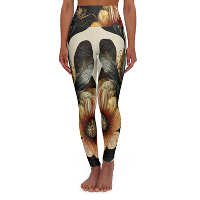 Floral Art High Waist Yoga Legging: Serene Bliss - Crystallized Collective