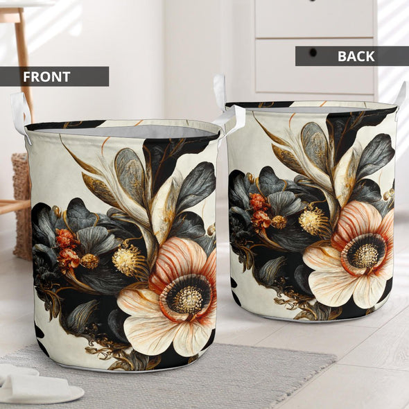 Floral Art Laundry Basket - Crystallized Collective