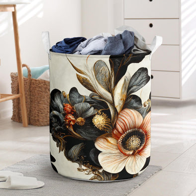 Floral Art Laundry Basket - Crystallized Collective