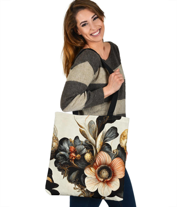 Floral Art Tote Bag - Crystallized Collective