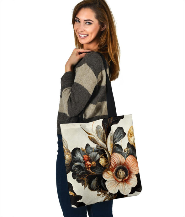 Floral Art Tote Bag - Crystallized Collective