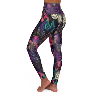 Floral Bliss: Empowering High-Waist Yoga Legging for Serene Workouts - Crystallized Collective