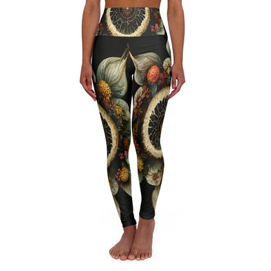 Floral Bliss: High Waist Yoga Legging with Floral Art Mandala Print - Crystallized Collective