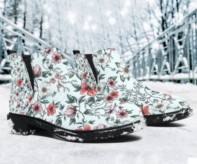 Floral Cottagecore Ankle Boots - Crystallized Collective