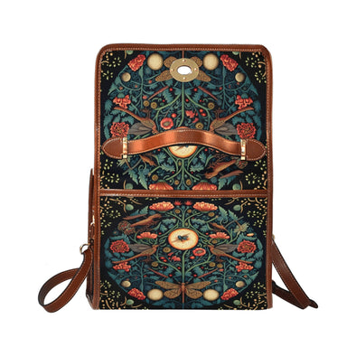 Floral Fauna Canvas Satchel Bag - Crystallized Collective