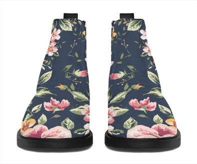 Floral Pattern Ankle Boots - Crystallized Collective