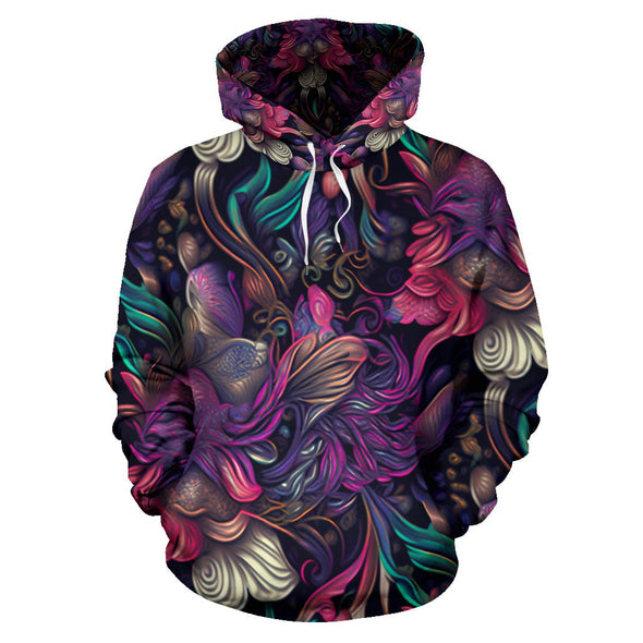 Floral Psychedelic Hoodie - Crystallized Collective