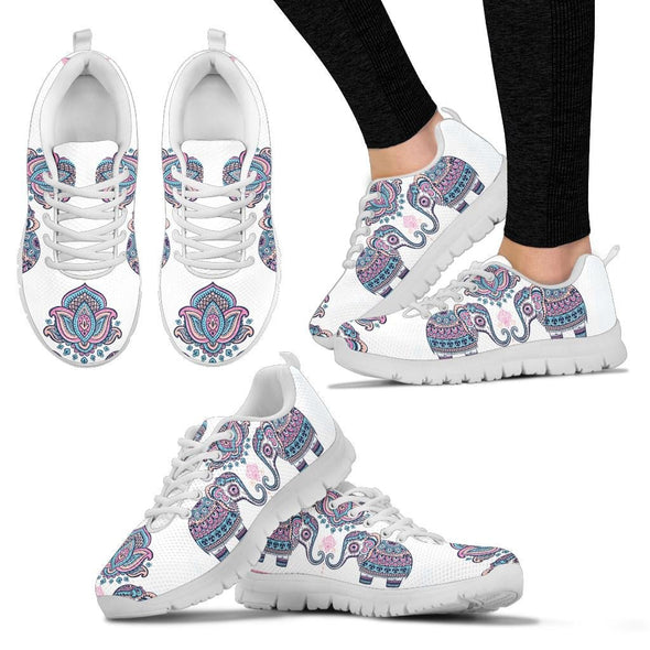 Flower Mandala Elephant Sneakers - Crystallized Collective