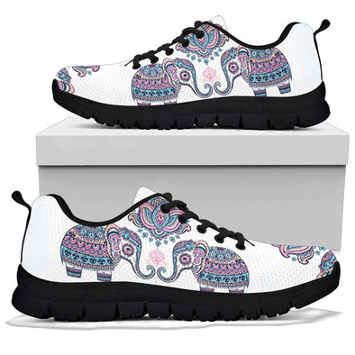 Flower Mandala Elephant Sneakers - Crystallized Collective