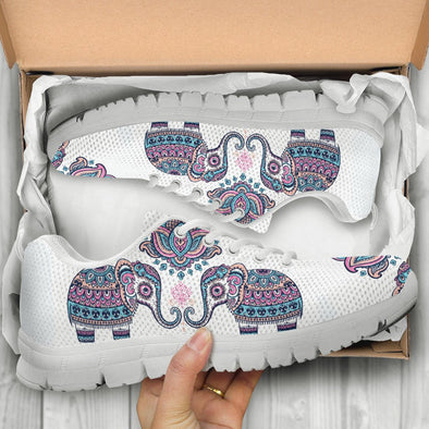 Flower Mandala Elephant Sneakers - Crystallized Collective