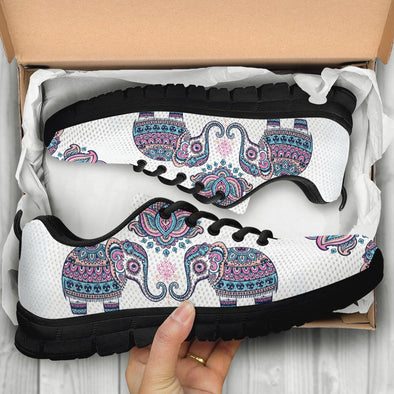 Flower Mandala Elephant Sneakers - Crystallized Collective