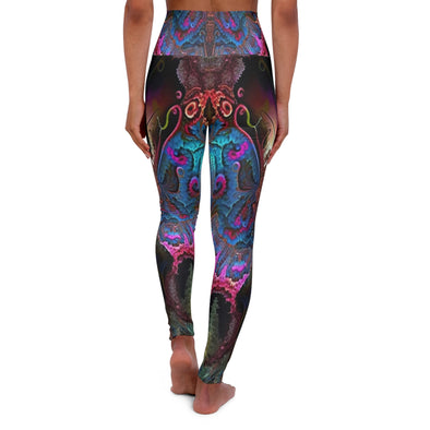 Fractal Butterfly High Waist Yoga Legging - Serene Bliss - Crystallized Collective