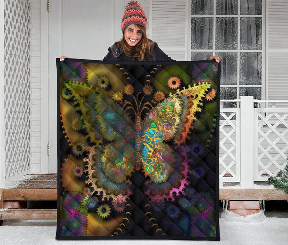 Fractal Butterfly Premium Quilt - Crystallized Collective