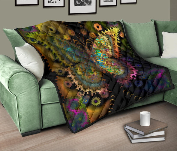 Fractal Butterfly Premium Quilt - Crystallized Collective