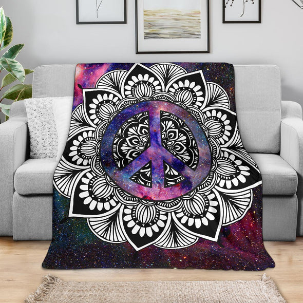 Fractal Peace Mandala Premium Blanket - Crystallized Collective