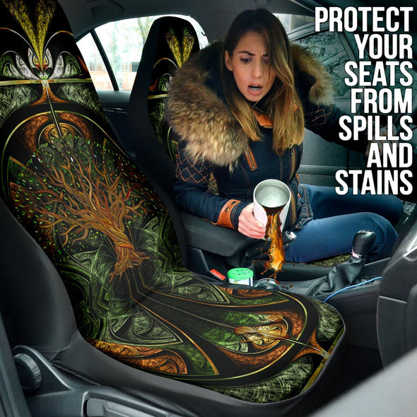 Fractal Tree of Life Car Seat Cover - Crystallized Collective