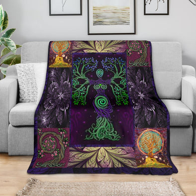 Fractal Tree of Life Premium Blanket - Crystallized Collective