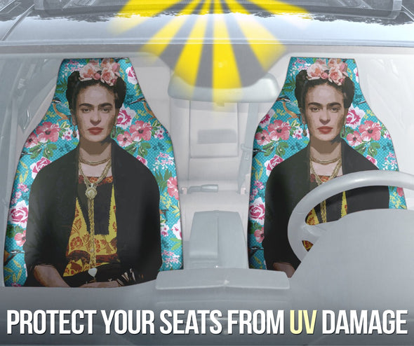 Frida Kahlo Flowers Seat Cover - Crystallized Collective