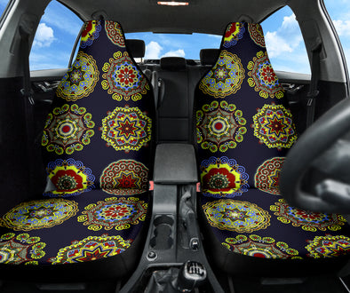 Mandala Flowers Seat Cover